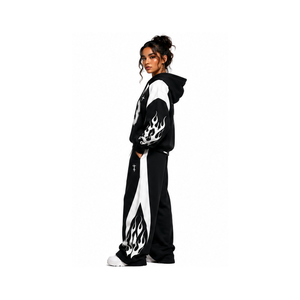 Conjunto Deportivo de Sudadera Holgada con Hombros Caídos y Pantalones para Entrenamiento, Ropa Deportiva Informal, Ropa de Calle, Ropa Deportiva - Product Image 1
