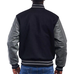 Veste d'hiver pour homme, nouvelle collection, coupe-vent, style Letterman, col montant en toile, logo frontal, best-seller de la mode. - Product Image 5