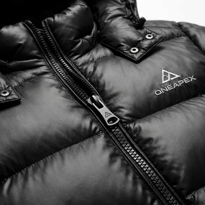 Custom One Apex Men's Black <b>Hooded</b> Puffer <b>Jacket</b> Quilted Winter Outdoor Warm Lightweight <b>Padded</b> Down <b>Jacket</b> Wholesale - Product Image 4
