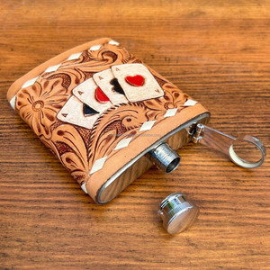 กระติกน้ำสเตนเลสสตีลขนาด8ออนซ์ทำจากหนังวัวคุณภาพสูงกล่องของขวัญทันสมัย - Product Image 5