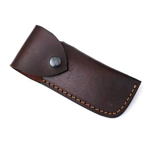 Couteau de poche artisanal en acier Damas de qualité industrielle Jexmoo, avec étui en cuir, idéal pour un cadeau d'anniversaire ou un cadeau pour témoin de mariage - Product Image 3