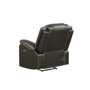 Canger Modern Contemporary LED Power <b>Recliner</b> Chair Gray Wood and Metal Frame - Product Image 4