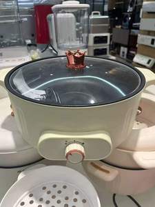 Electric Skillet Cooker with Glass Lid Nonstick Heating Pan Countertop Cooking Pot for Home Kitchen - Product Image 2