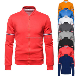 Veste de baseball de haute qualité, personnalisée, brodée, à fermeture éclair, en polyester/coton pour homme, OEM - Product Image 1