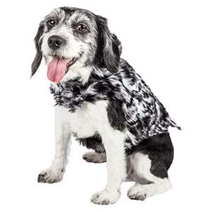 Giacca di lusso con motivo di pelliccia di visone con motivo a tigre in scala grigia - Product Image 2