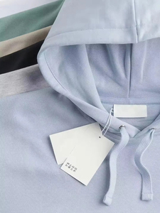 Conjunto de Sudadera con Capucha para Hombre, Color Azul Claro Sólido, Felpa Francesa, Ropa Casual de Verano - Product Image 6