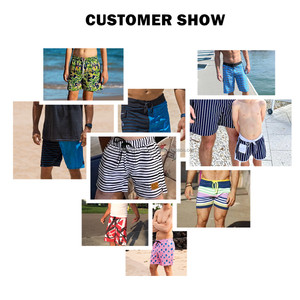 Pantalones cortos de playa de secado rápido de talla grande con etiqueta privada sólida High Street de sublimación personalizada con cordón elástico de bolsillo para hombres - Product Image 5