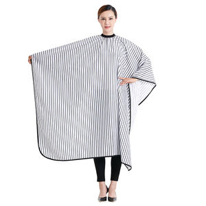 Private Label Water Resistant Barbershop <strong>Salo</strong> <strong>Hairdressing</strong> Capes Custom Barber Cape Gray Striped Barber Cape - Product Image 4
