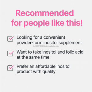 ผงไมโอ-อิโนซิทอลผสมกรดโฟลิก ยี่ห้อ OEM เกาหลี 30 ซอง สำหรับสุขภาพและรอบเดือนของผู้หญิง - Product Image 2