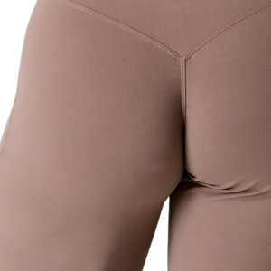 Pantalones de Yoga de Pierna Ancha para Mujer, Cintura Alta, Control de Abdomen, Elásticos, Suaves, Color Mocha, Ajuste Cómodo - Product Image 6