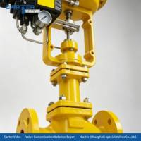 Vanne de régulation de pression de gaz pneumatique en acier au carbone/SS304/316, à soufflet, à fermeture en cas de panne, antidéflagrante, classe ANSI 150