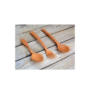 Fourchette à pâtes en bois naturel de style japonais, ensemble de fourchettes en bois d'acacia, vaisselle pour la maison et le jardin, fourchette en bois, nouveautés - Product Image 5