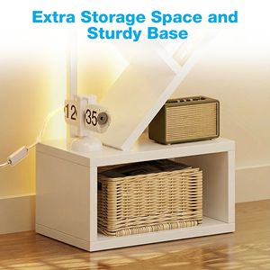 8-Tier <b>Tree</b> Bookshelf with LED Lights Floor Standing Display Storage <b>Book</b> Organizer for Home Office - Product Image 5