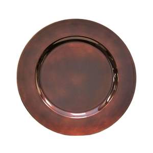 Assiette de présentation ronde vintage en bronze, bord festonné, pour la restauration fine, la vaisselle d'hôtel et la décoration de mariage - Product Image 6