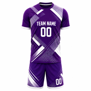 Custom Soccer Jersey Kit Solid Colour Sublimation Football Uniform Two Piece Training Wear Breathable Team Sportswear Match Sets - Product Image 1