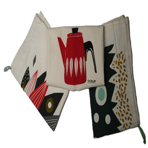 Essuie-tout de cuisine en coton imprimé floral avec logo personnalisable, réutilisable et à séchage rapide, tissé avec des techniques de coton uni, lavable - Product Image 1