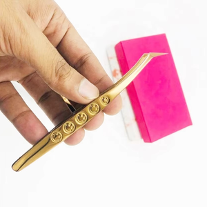 Pinzas Antideslizantes para Extensión de Pestañas, Pinzas de Precisión con Punta de Fibra de Acero Inoxidable para Herramientas de Maquillaje - Product Image 5