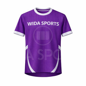 Ensemble d'uniformes d'entraînement de football, 100% polyester, séchage rapide, respirant, col en V, manches courtes, personnalisable avec le nom de l'équipe, service OEM, été - Product Image 2