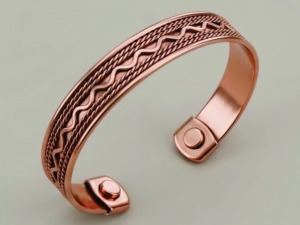 Copper Brass Finish <b>Bangle</b> Engravable Two Tone Cuff For <b>Men</b> Adjustable Size Accessory Womens Fashion Jewelry Oxidized Look Bevel - Product Image 3