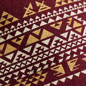Sudadera con Capucha Unisex NEXTEX, Diseño Triangular de Mosaico, Color Granate y Dorado, con Estampado Gráfico - Product Image 5