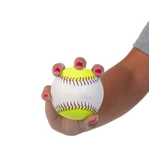 Pelota de Softbol WARPRO INDUSTRY, Blanca, Amarilla y Roja, con Costuras Resistentes, para Zurdos, Resistente a Impactos, de Plástico, para Entrenamiento, Tamaño Estándar - Product Image 1