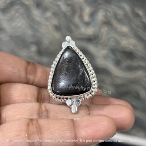 Hot Selling 925 Sterling Silver Wedding Ring Original Pear Shape Hypersthene Moissanite Factory Price Wholesale Available - Product Image 1