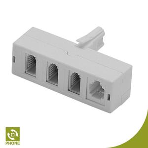 Adaptateur UK BT 3 voies avec une prise RJ11, plastique ABS blanc, modèle UK04A, accessoire électronique - Product Image 3