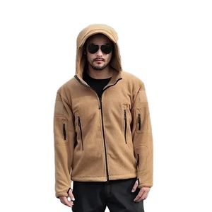 Veste en toile douce et chaude pour homme, fermeture éclair intégrale, coupe-vent, séchage rapide, respirante, plusieurs poches zippées sur le devant, randonnée, plein air - Product Image 1