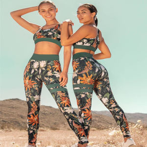 Nouveau Style personnalisé taille haute Leggings de gymnastique Sport Fitness Leggings dos V forme bout à bout femmes collants Yoga Leggings - Product Image 6