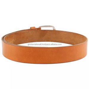 Ceinture en cuir véritable de haute qualité, couleur tan naturel, pour homme, style décontracté, pour jeans, toutes tailles sur mesure et boucle en laiton. - Product Image 5