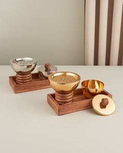 Quemador de Incienso Moderno de Alta Gama, Diseño Creativo de Mediados de Siglo, Acabado en Latón Multicolor, Precio Bajo, Lavanda y Té - Product Image 6