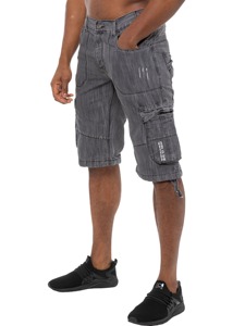 Pantalones Cortos Cargo Vintage de Verano para Hombre, Largos hasta la Rodilla, Multibolsillos, Vaqueros, Bordados, de Cintura Media, Lavado Oscuro, de Secado Rápido - Product Image 4