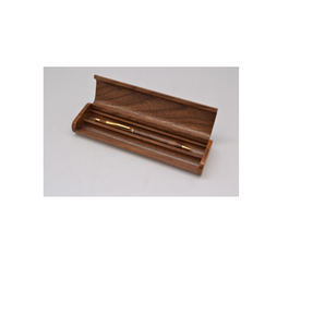 Coffret à stylos en bois pour cadeaux d'affaires, organiseur de bureau, papeterie de bureau de haute qualité, étui de luxe en laiton et bois pour stylos - Product Image 2