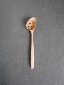 Cuchara de servir de madera chapada en oro con mango largo para té, café, postres y sopas, ideal para regalos. - Product Image 4