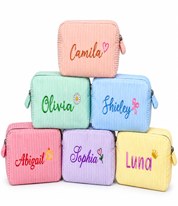 Sac fourre-tout en toile personnalisé en gros, broderie, impression par sublimation, multi-poches, en coton, pour voyage en extérieur, sac à bandoulière - Product Image 6
