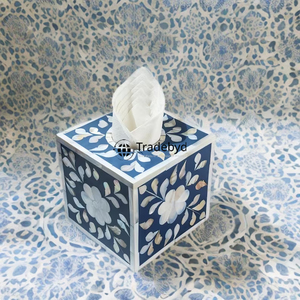 กล่องใส่กระดาษทิชชูและที่วางของตกแต่งบ้านสุดหรู ทำด้วยมือ เป็นมิตรกับสิ่งแวดล้อม ประดับด้วยกระดูกงู ดีไซน์สวยงาม รับออกแบบตามสั่ง Tradebyd - Product Image 2