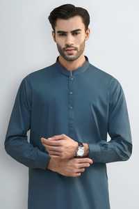 Shalwar Kameez para Hombre de Primera Calidad Hecho en Fábrica, Estilo Tradicional, Algodón, Ropa de Verano de Secado Rápido, Color Sólido, Informal, para Bodas y Fiestas - Product Image 2