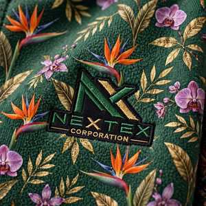 NEXTEX Ensemble de survêtement unisexe Bird Of Paradise Orchid en molleton de coton doux vert forêt, orange et violet - Product Image 6