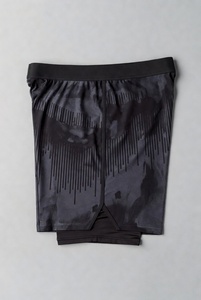 Mens Casual <b>Mid</b> Waist Breathable Two <b>Layer</b> Running Shorts with Drawstring Closure for Gym Workout Fitness Training - Product Image 4