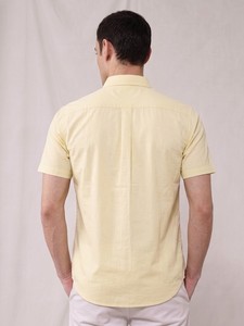 Camisas de Vestir de Manga Corta para Hombre, Transpirables, Tejidas, Casuales, 100% Algodón, con Logotipo en la Parte Posterior del Cuello, Marca Enovate - Product Image 2