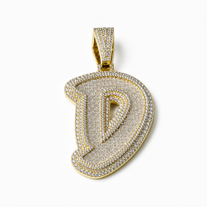Colgante de Plata de Ley S925 Estilo Hip Hop Personalizado, Completamente Cubierto de Moissanita, Collares con Colgantes, Venta al por Mayor, Colgante Hecho a Mano de Alta Calidad - Product Image 1