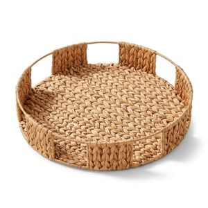 Plateaux de service décoratifs en jacinthe d'eau naturelle, style vintage, pour table basse ou comptoir de cuisine - Product Image 2