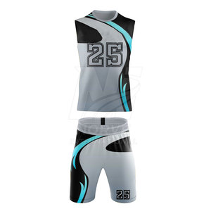 Maillot de football 7v7 personnalisé imprimé par sublimation, séchage rapide, sans manches, taille élastique, unisexe, pour équipe adulte - Product Image 2