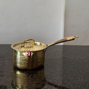 Copper Cooking Pot Saucepan with <b>Lid</b> for Kitchen Restaurant Use Heavy Gauge Metal Gas Stove Compatible Durable Home Hotel <b>Decor</b> - Product Image 1