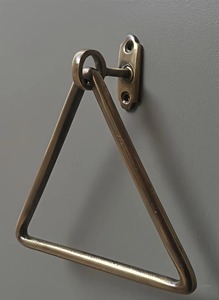 Triangle Shape Wall Mounted Metal Towel Holder For Bathroom Kitchen And Wash Basin Area Modern Stylish Space Saving <b>Rack</b> - Product Image 4