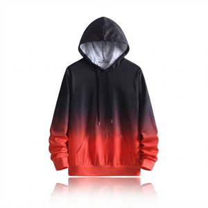Nouvel ensemble de survêtement décontracté pour homme avec logo personnalisé, sweat à capuche dégradé, séchage rapide, en polyester tricoté, pour l'automne - Product Image 3