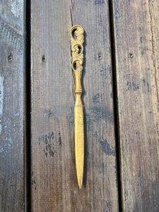 Antique Brass <b>Elephant</b> Head Letter Opener – A Simple and Elegant Tool for Home, Office, and Study - Product Image 3