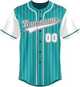 Maillots de baseball personnalisés pour hommes en gros – 100 % polyester, maille respirante, logo et numéros imprimés par sublimation, anti-bactériens, séchage rapide - Product Image 2