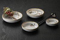 Assiette creuse ronde en mélamine écologique style coréen, incassable, pour la restauration, l'hôtellerie et les cantines (vente en gros)