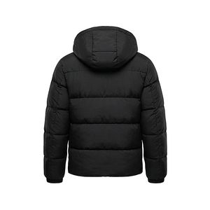 Hooded Quilted Waterproof <b>Bubble</b> Jacket Black Full Sleeve Winter Windproof Cotton Shell Knitted Fabric Polyester Filling Stand - Product Image 2